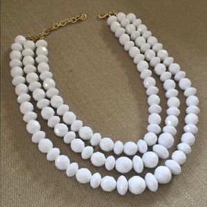 white statement necklace